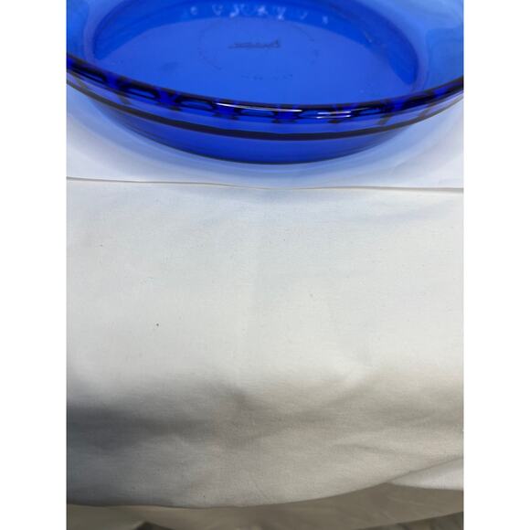 Vintage Pyrex Original Cobalt Blue Fluted Pie Baking Plate 229 9.5” Glass Dish - Picture 8 of 9